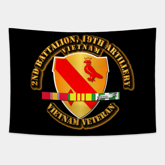 2nd Bn - 19th Artillery w Vietnam SVC Ribbons Tapestry by twix123844