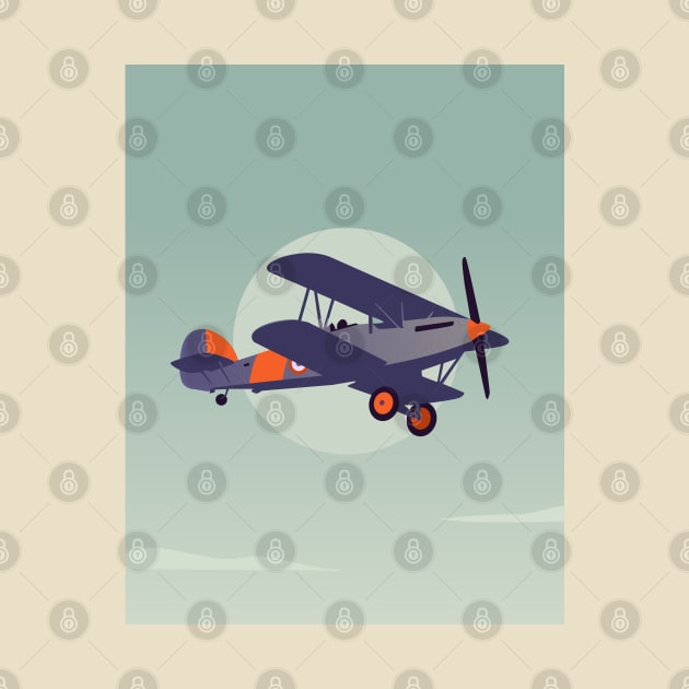 Minimalism Vintage Plane by Zakaria Azis