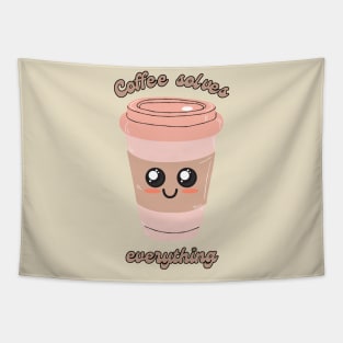 Coffee Solves Everything Tapestry