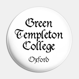 Oxford Green Templeton College Medieval University Pin