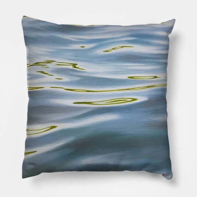 Equilibrium - lake water painting Pillow by EmilyBickell