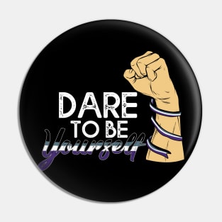 Dare To be Youself awareness Asexual Pride LGBT Gift Pin