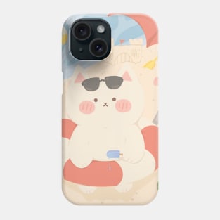 Toasty Beach Cat Phone Case