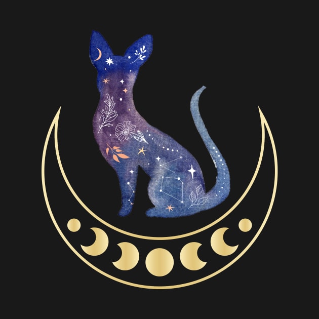 Celestial Cat & Moon Shirt, Sun Moon Stars Tee, Mystical Cat Tee, Moon and Stars, Bohemian Tshirt, Cat Lady by Coffee Conceptions