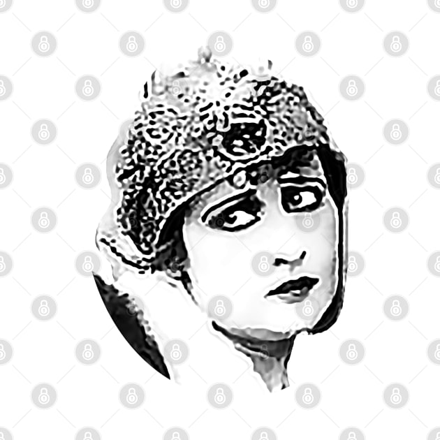 Silent film actress black and white movies by Marccelus