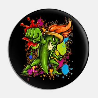 Brush Fighter Pin