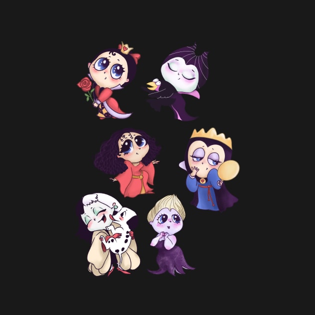 Cute Villain Ladies by ArtInPi