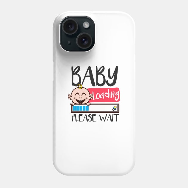 Pregnancy Announcement Shirt | Baby Loading Please Wait Phone Case by Gawkclothing