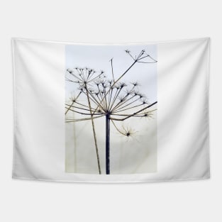 Abstract plant black and white Tapestry