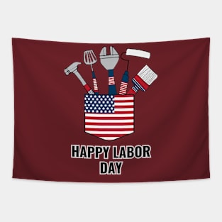 Happy Labor Day Tapestry