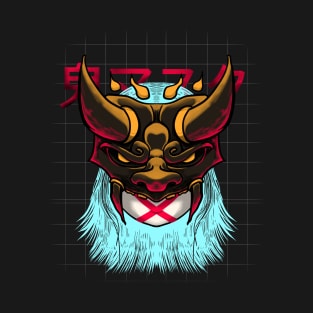 Illustration of Oni Mask with no face T-Shirt