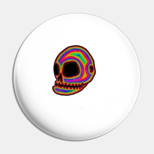 Rainbow skull Pin