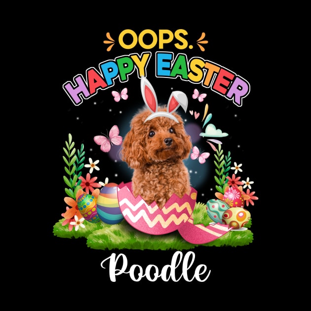 Bunny Poodle Oops Happy Easter Eggs 2024, Easter Dog by artbyhintze