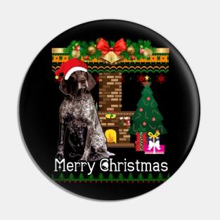 Ugly Christmas Sweater German Shorthaired Pointer Pin