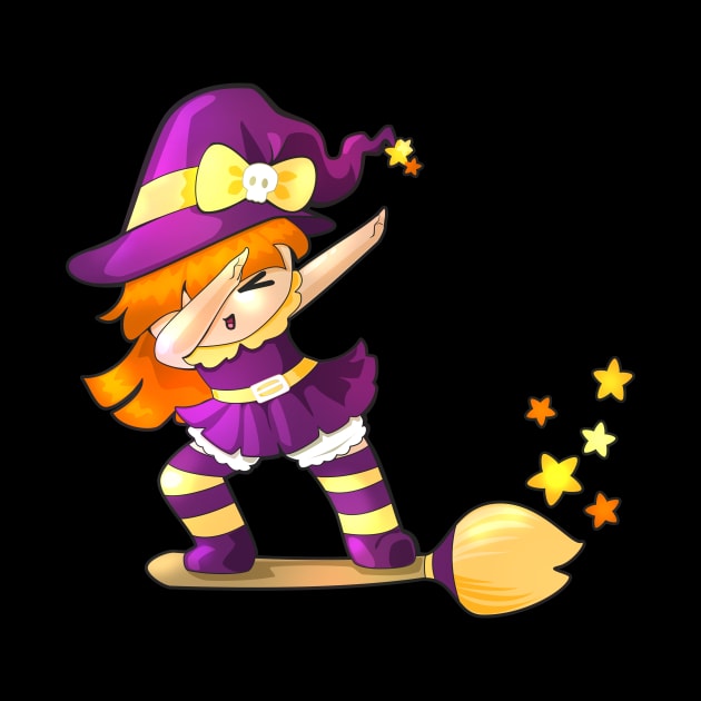 Dabbing Kawaii Witch by LyddieDoodles