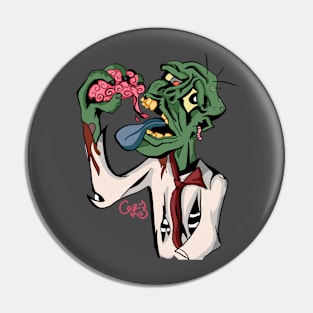 Zombie Brains Pin