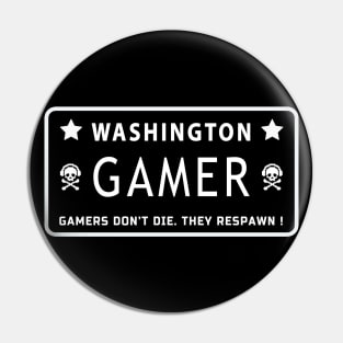 Gamer. Washington State. Pin