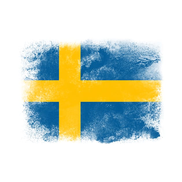 Sweden flag isolated by psychoshadow