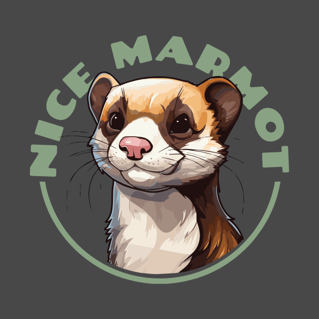 Nice Marmot Funny ferret Big Lebowski The Dude Quote by GIANTSTEPDESIGN