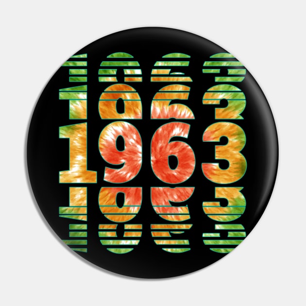 Tie Dye 1963 Birthday Pin by sevalyilmazardal