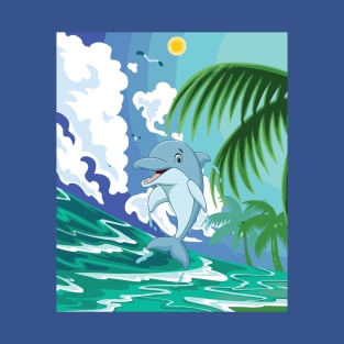 Dolphin in summer euphoria#4 T-Shirt