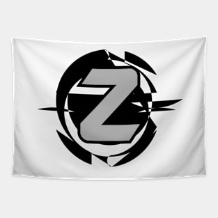 Futuristic Modern Letter Z Tapestry