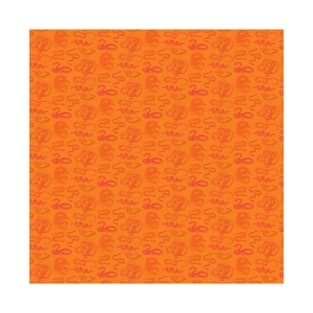 Orange Snake Pattern T-Shirt