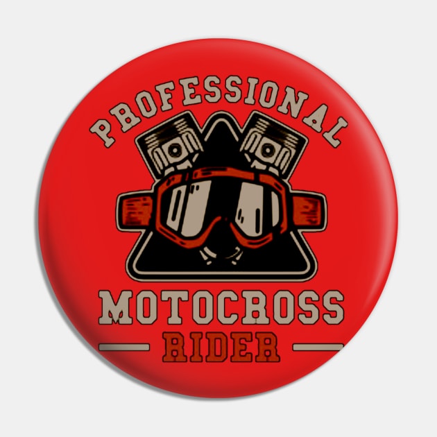 Motorcrosbrown Pin by CrosstyleArt
