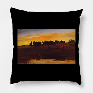 Sunrise at the Farm and Pond Pillow