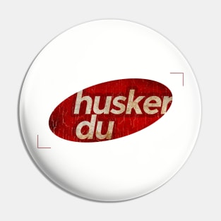 Husker Du - simple red elips vintage Pin