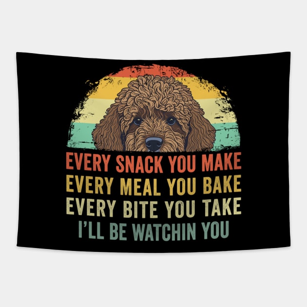 Every snack you make Every meal you bake Doodle Dog Tapestry by ChrifBouglas