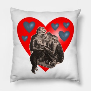 monkeys in love Pillow