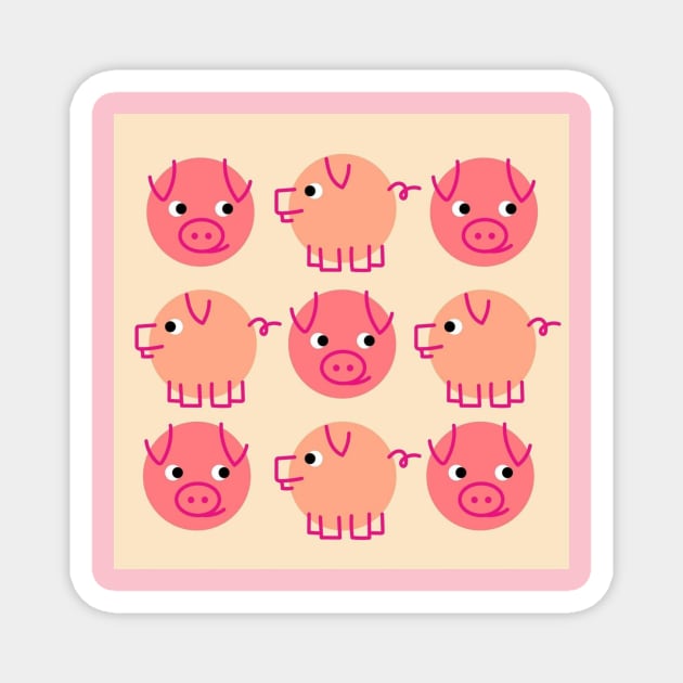 Cute Pigs Magnet by Catsel Store 