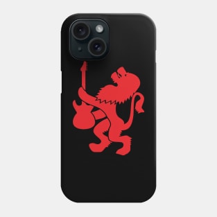 Lion guitarist (red print) Phone Case