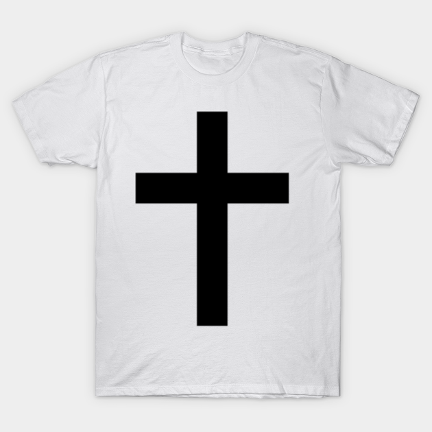 Christian Cross (Black) - Cross - T-Shirt | TeePublic