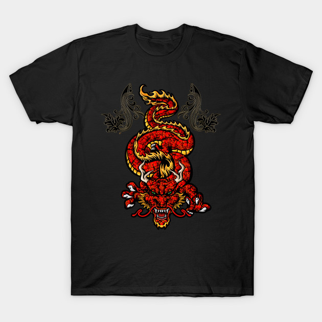 Discover Awesome angry asian dragon - Awesome Angry Asian Dragon - T-Shirt