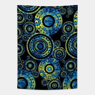 Aboriginal Art Circles Black New Tapestry