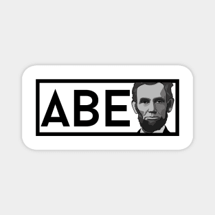 ABE: Black & White President Lincoln Portrait Magnet