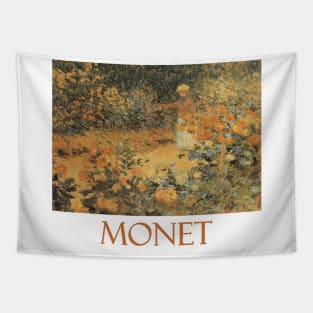 Au Jardin by Claude Monet Tapestry