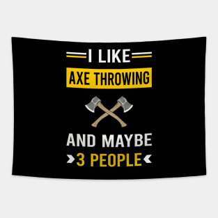 3 People Axe Thrower Throwing Axes Tapestry