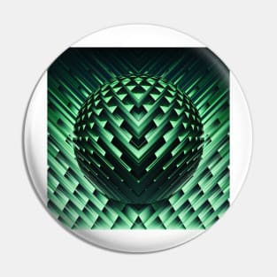 space invaders as a green sphere Pin