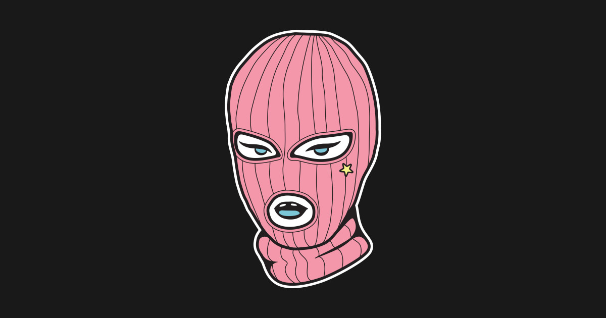 The Pink Ski Mask Skiing TShirt TeePublic
