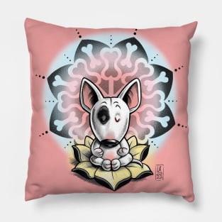 Zen bullterrier puppy Pillow