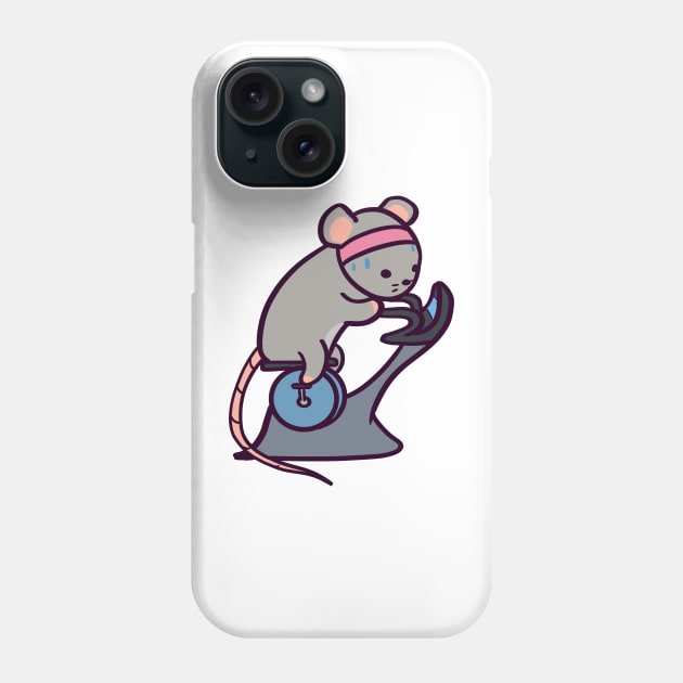 Cute Rat on the Bicycle Machine Phone Case by ThumboArtBumbo