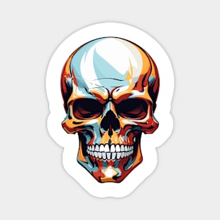 Colourful Skull in Vector Style Magnet