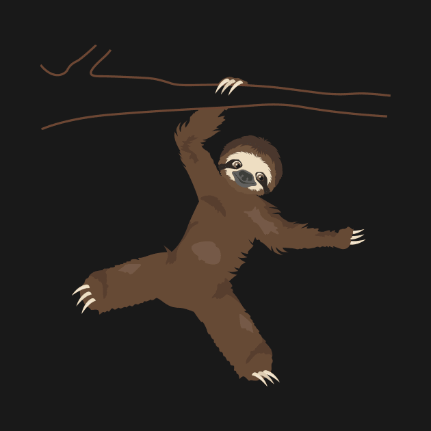 Hanging sloth by kareemelk