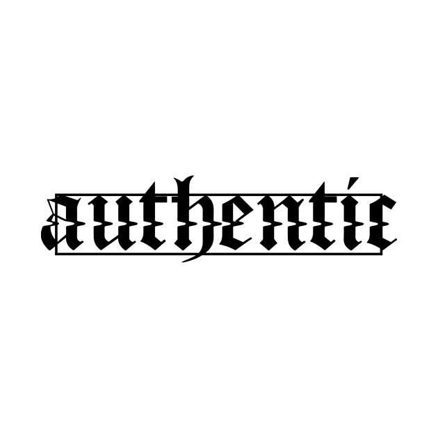 "authentic" text shirt by nippon.society