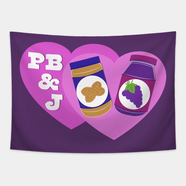 Peanut Butter and Jelly Day - PB & J Love Tapestry by skauff