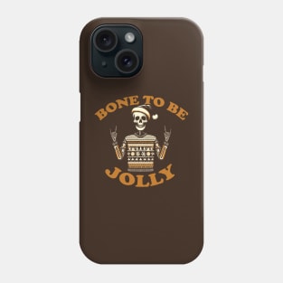 Funny Bone To Be Jolly Skeleton Christmas Sweater Phone Case