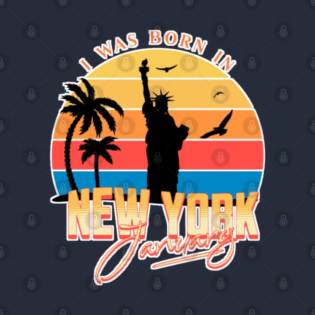 January was born in new york retro by AchioSHan